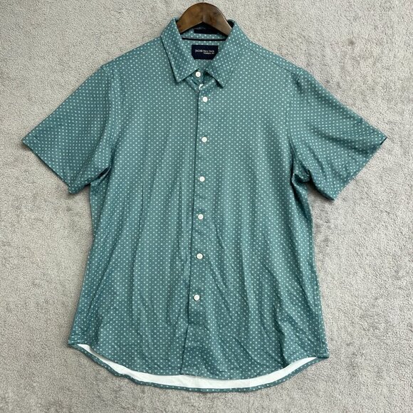 NWOT Jachs New York Men's M Tribeca Short Sleeve Button-Up Shirt - Picture 2 of 10